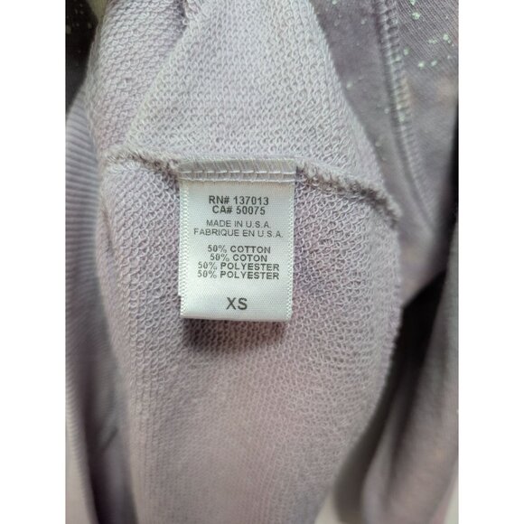 Wildfox Space Queen Purple Splatter Print Sweatshirt Cotton Blend Size XS - Picture 7 of 9